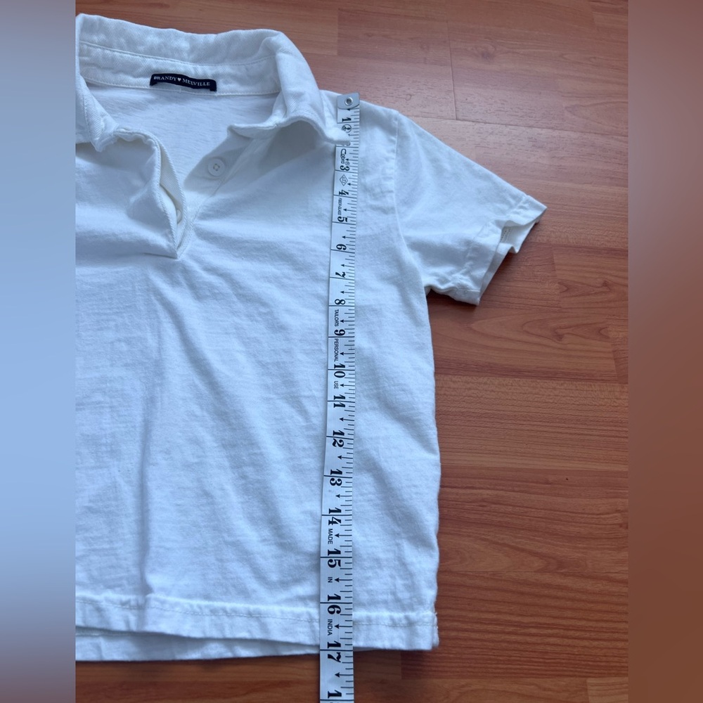 Brandy Melville Cropped Polo Shirt - Picture 6 of 6